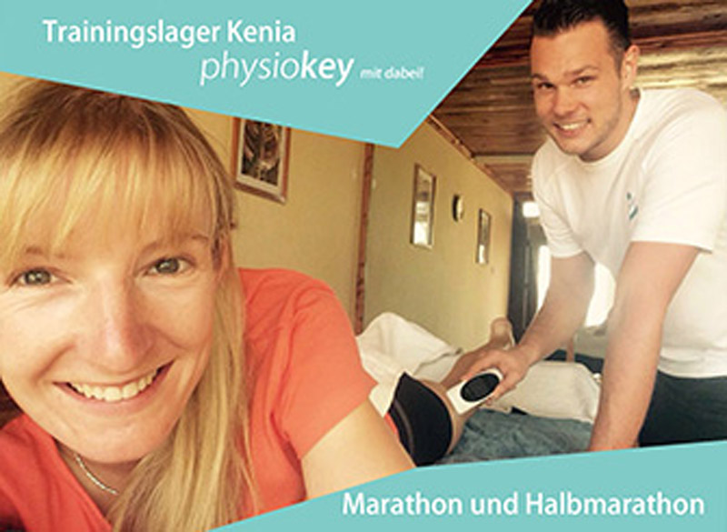 Katharina Steinruck, Marathonläuferin, wird mit dem physiokey behandelt