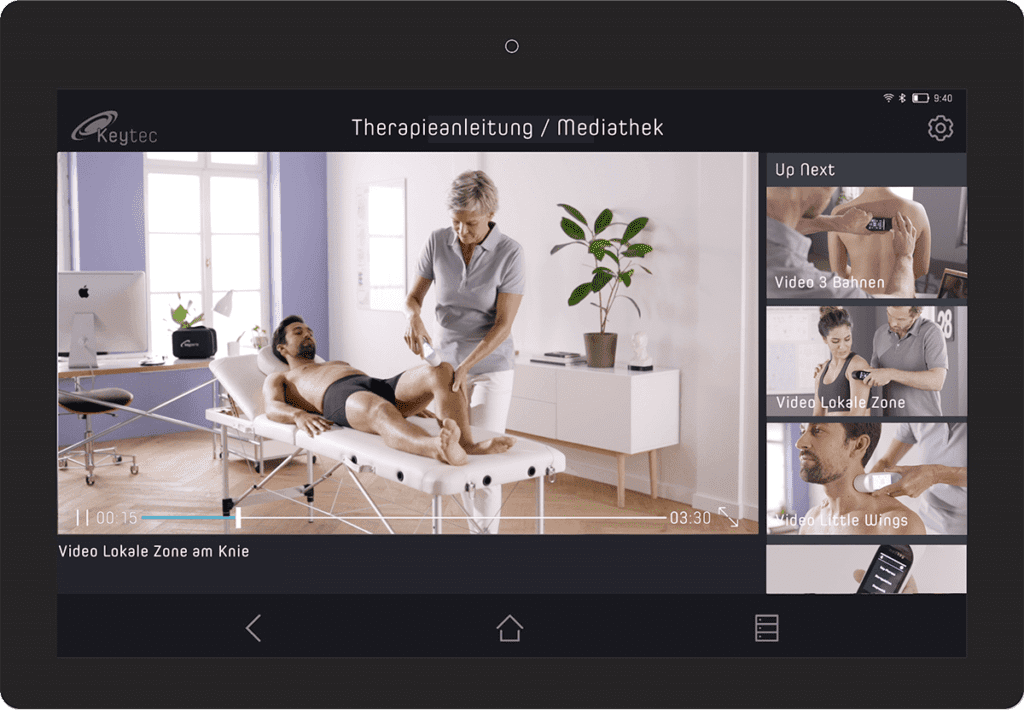 Therapieanleitung und Mediathek des keypad