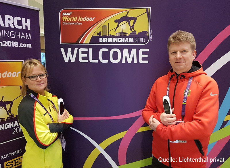 Ute Schwering und Andrew Lichtenthal, Leichtathletik, mit dem physiokey