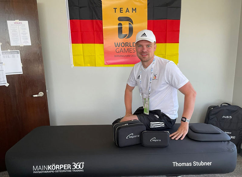 Sportphysiotherapeut Thomas Stubner bei den World Games 2022 in Birmingham, USA